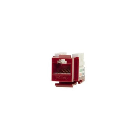 Cable Wholesale Cat5e Keystone Jack, Red, RJ45 Female to 110 Punch Down 310-121RD
